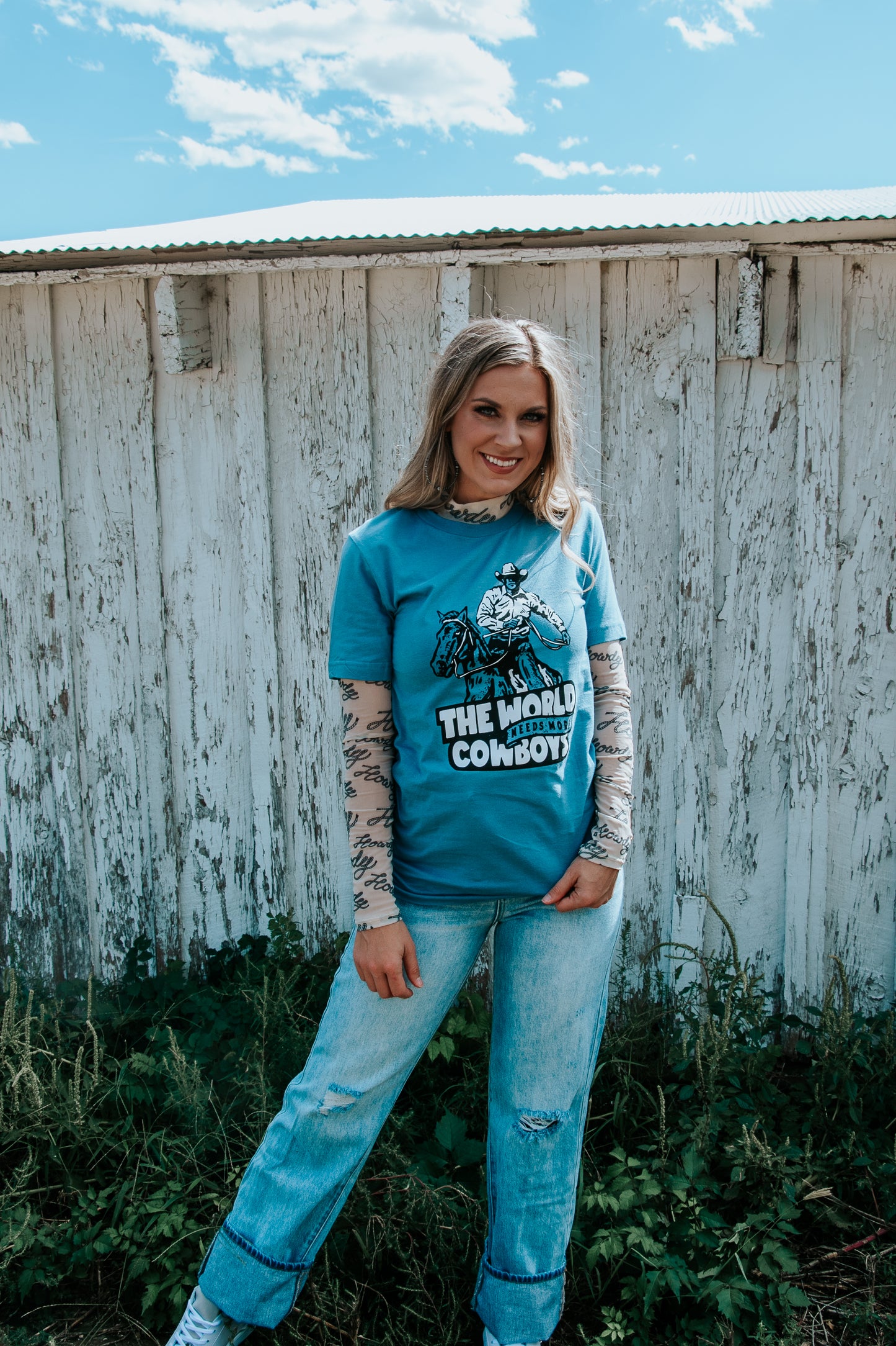 World Needs More Cowboys Graphic Tee