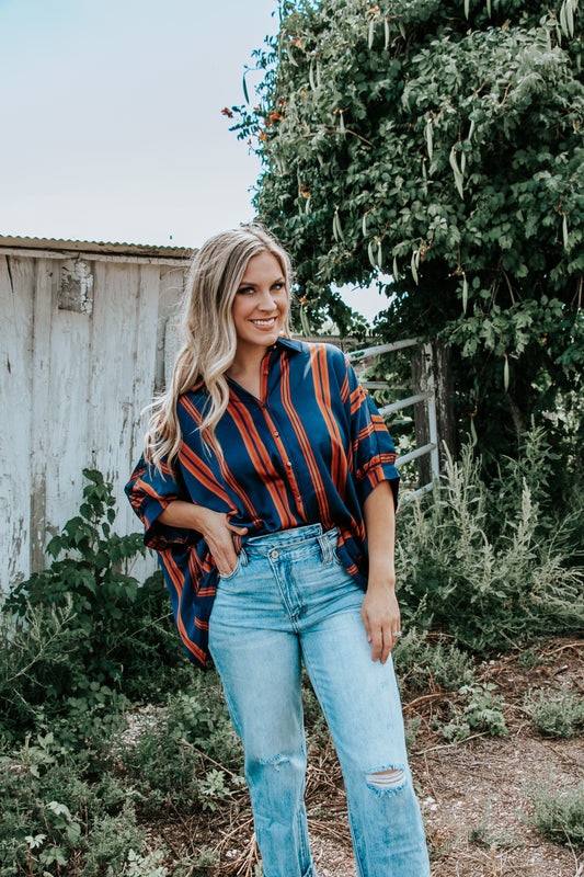 Striped Button Down Shirt